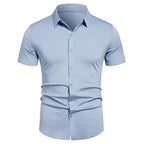 Men's Stretch Shirt Wrinkle Free Dress Shirts Regular Fit Short Sleeve Stretch Business Casual Button Down Shirts