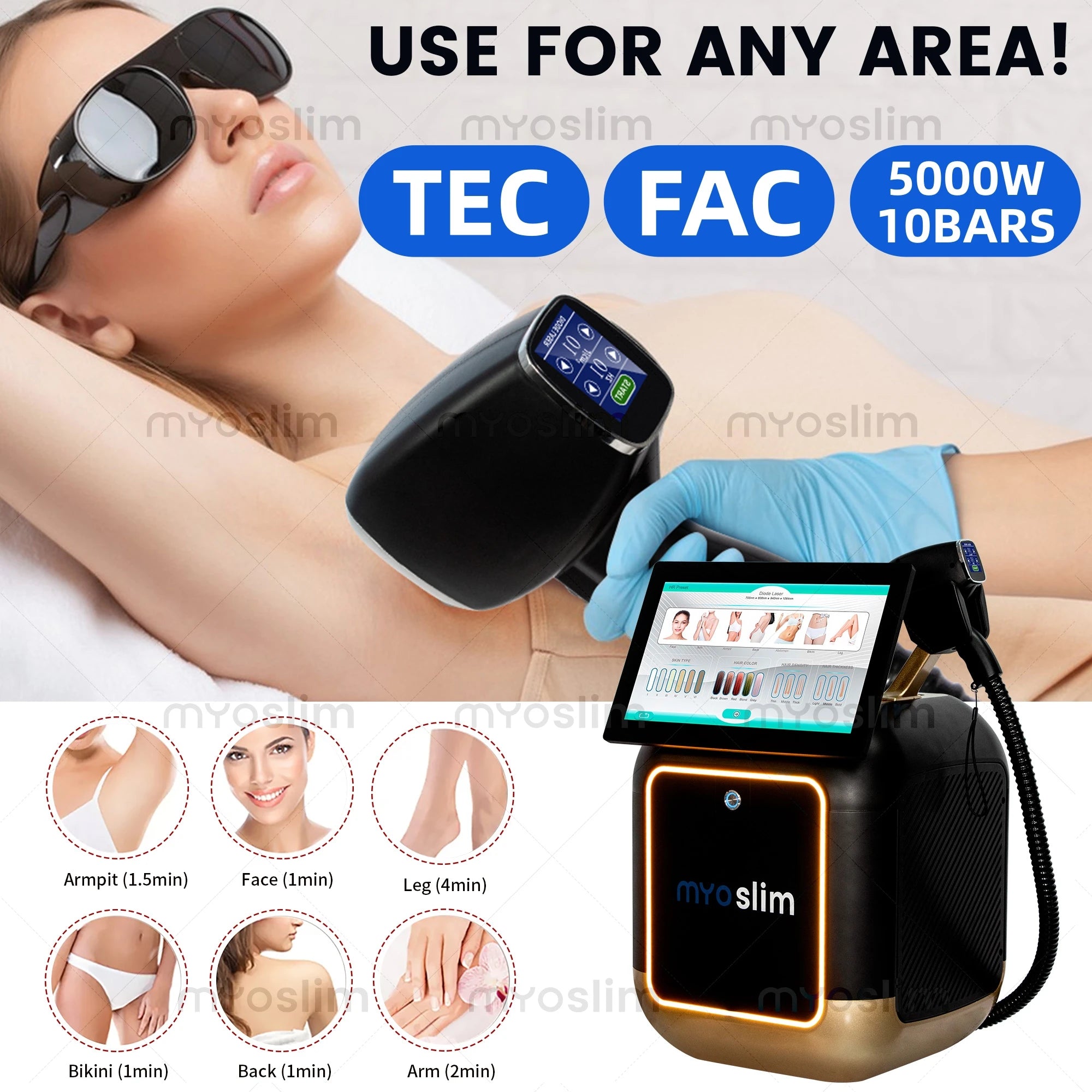 808nm Diode Laser Hair Removal Machine FAC TEC 5000W 4 Wavelength Ice Titanium Permanent Painless Removal Body Care Equipment Main image