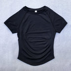 Seamless Yoga Top for Women Short Sleeve Gym Crop Top Light Weight Yoga Shirts Fitness Gym Shirts Stretchy Sports Shirts