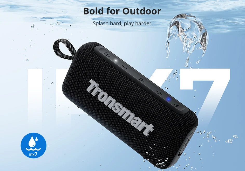 Tronsmart Trip 2 Speaker Portable Bluetoth Speaker with Enhanced Bass, IPX7 Waterproof, 20H Playtime,for Camping, Hiking & Outdoor
