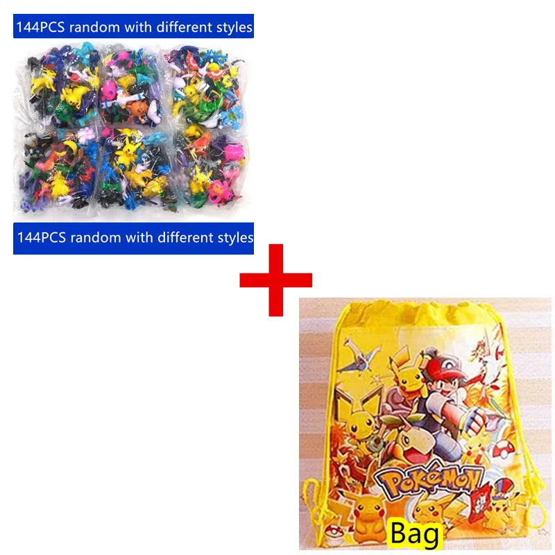 144 Style Anime  Action Figure Model Pokemon Figure Toys Ornamental Decoration Collect Toys For Children's Christmas Gift