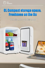 Mirror Car Refrigerator Home Small Fridge Mask For Makeup Cosmetics Home Refrigerator Cooling With LED Light Refrigerator For Makeup 4L/6L EU