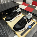 Luxury Brand Men's Shoes Handmade Casual Sneakers Jacquard Nylon Fabric with Suede Hiking Cycling Running Shoes Holiday Gifts