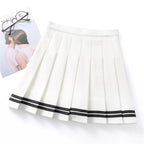 Vintage Korean Style Patchwork Skirt Harajuku JK Black Pleated Skirts Gothic Streetwear High Waist Mini Skirt Women Punk Skirt