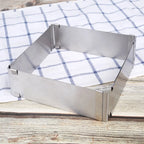 1pc large stainless steel adjustable telescopic active long square mousse ring cake baking mold