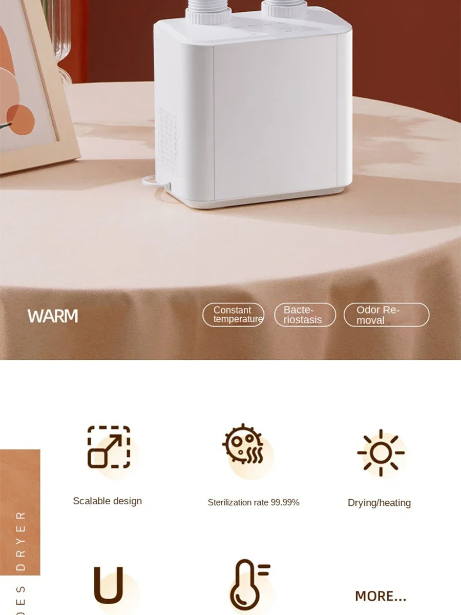 220V Shoe Dryer Electric Timing Dryer Retractable Fast Drying UV Sterilization Household Travel Foldable Shoes Boot Socks Gloves