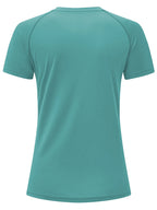 Women’s  Quick Dry Short Sleeve Resilience Gym Sports Moisture Wicking Round Neck T-Shirt Training Exercise Gym Sport Shirt