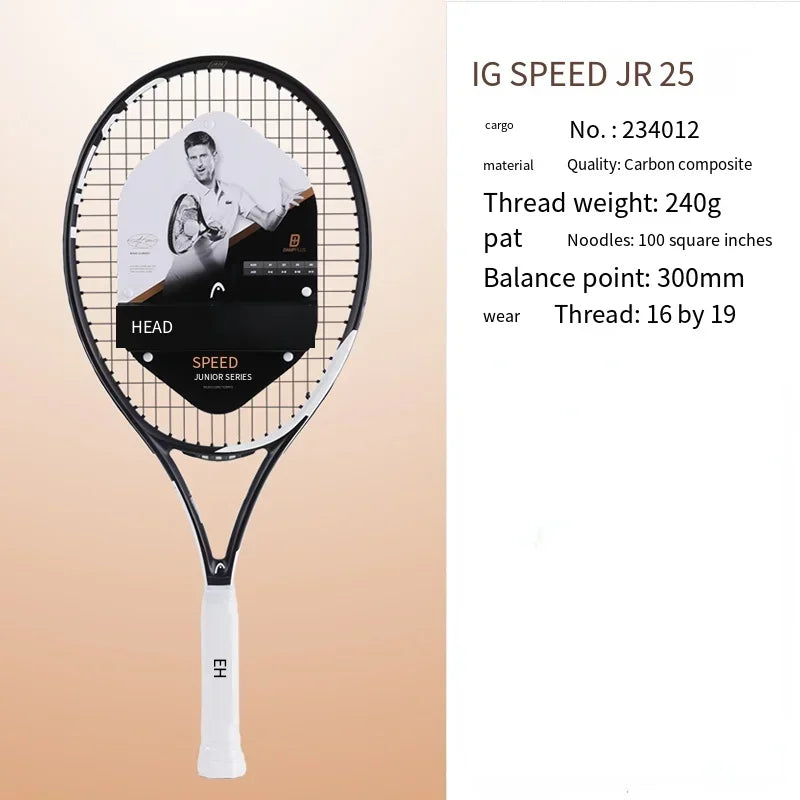 HEAD 2026 New Carbon Tennis Racket for Men Women Tenis Raquete Blue