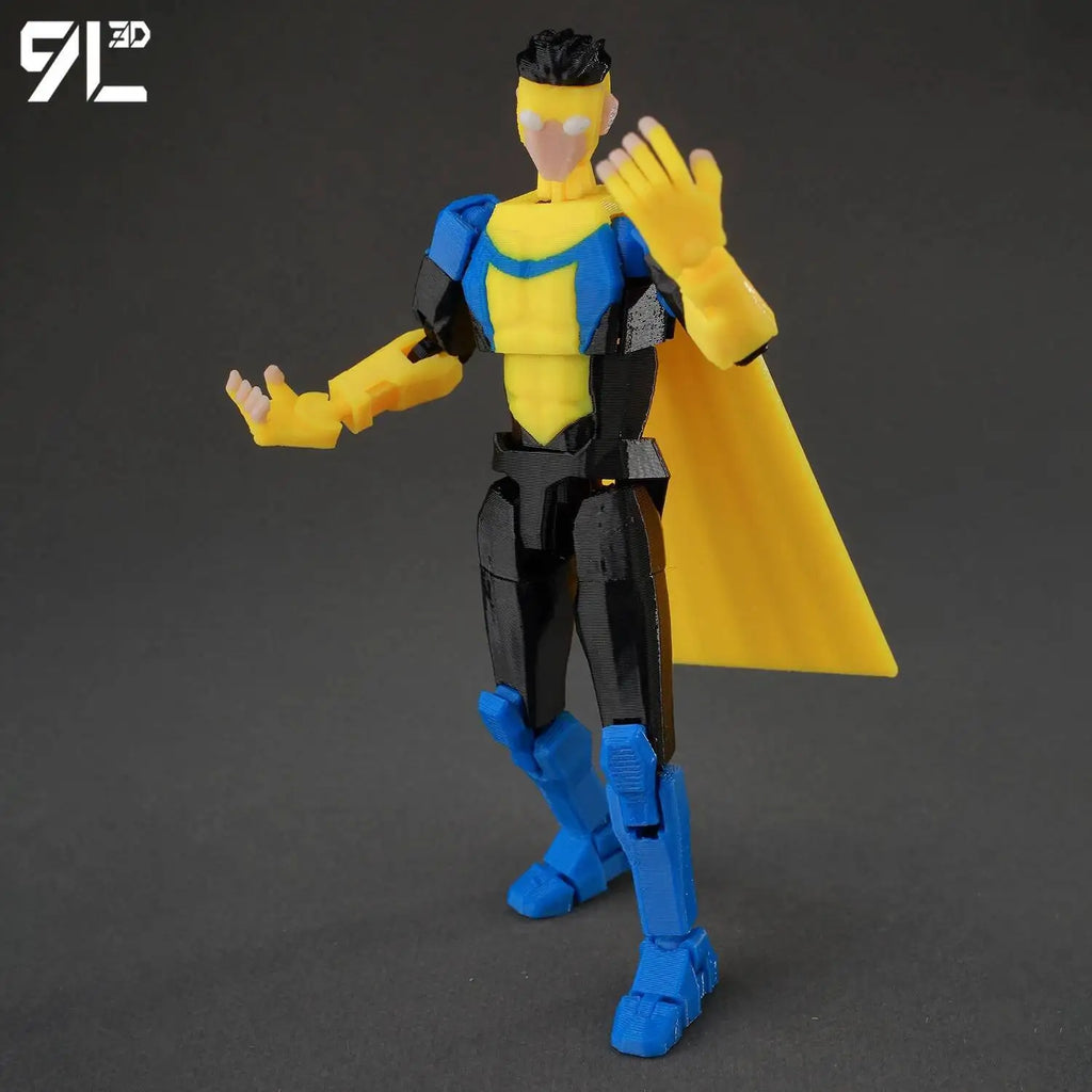9L3D Lucky 13 Invincible Boy Conquer Omni Action Figure 3D Printed Anime Model Multi-Jointed Poseable Collectible Toy Gift Fan
