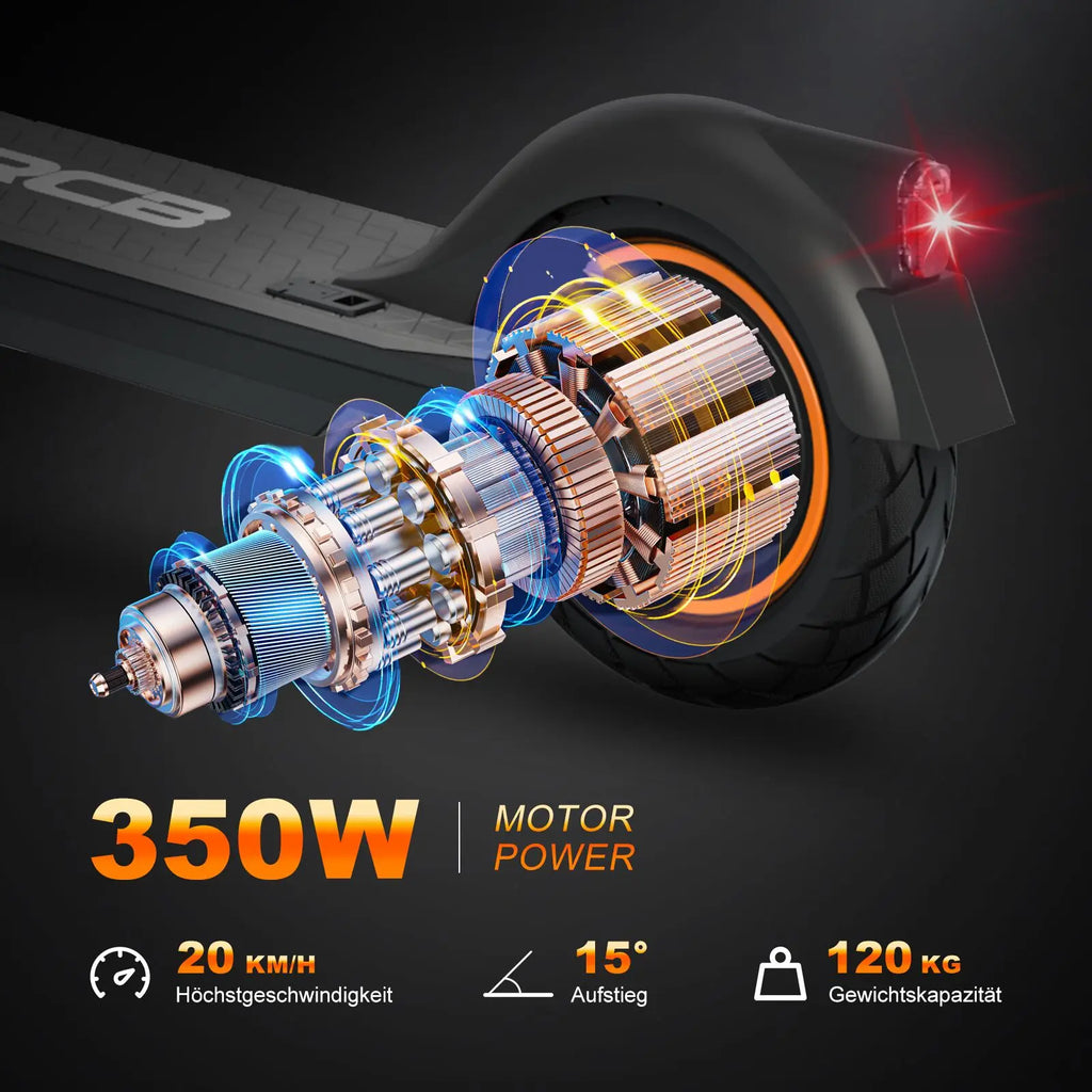 RCB EV10Z Electric Scooter With ABE Road Approval 350W Motor 36V11.4Ah Battery 35-40km Range 10 Inch Wheel Foldable 120KG Max Load For Urban Commute