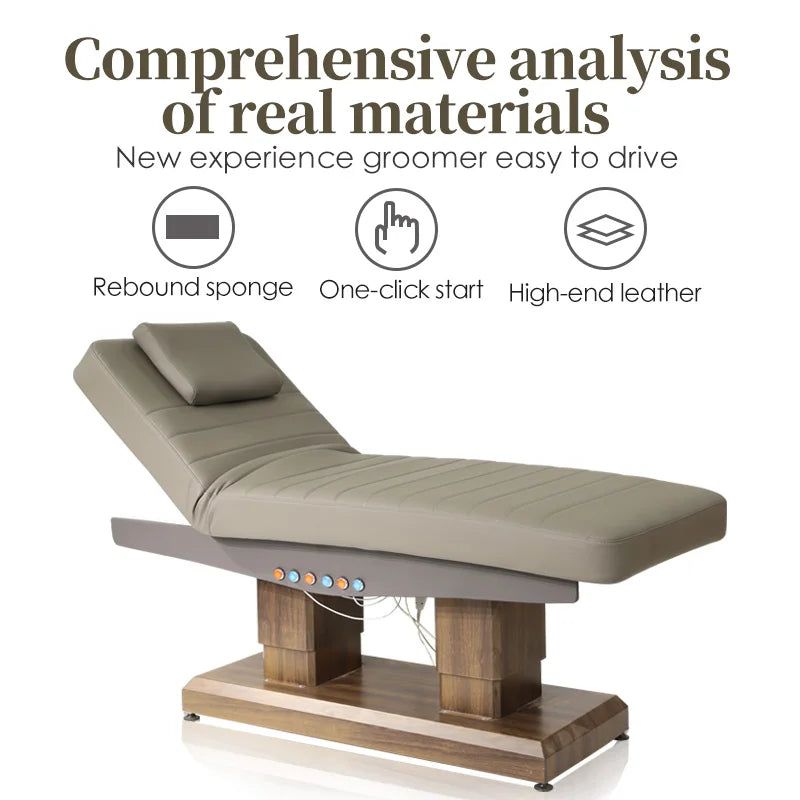Modern Design Electric Spa Treatment Equipment Beauty Bed with Adjustable Leg Backrest 4 Motor Facial Massage Table