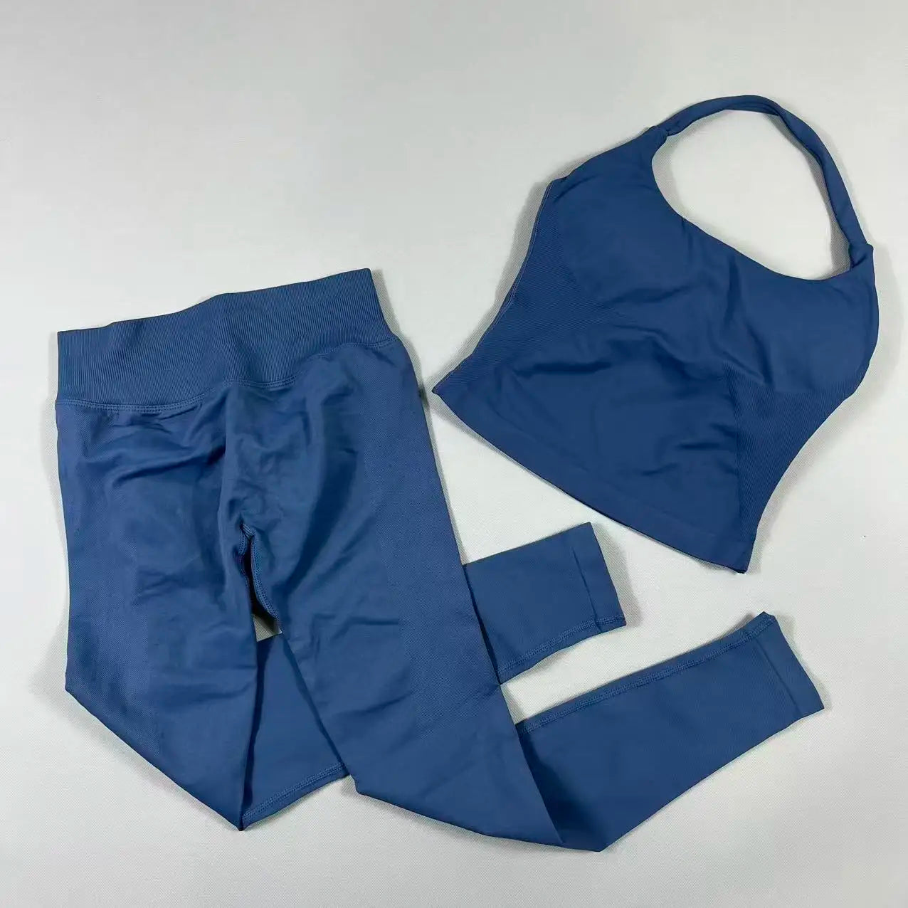 NO LOGO Yoga outfit sports Impact gym set Halter Top and leggings pant sets Backless halterneck High stretch sportswear
