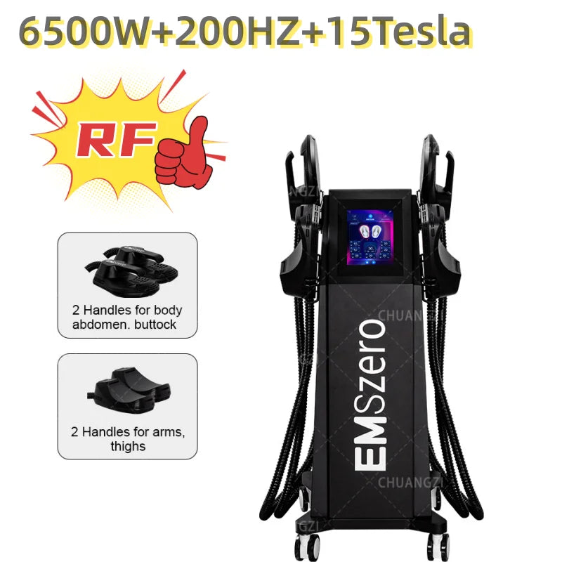 EMSZERO 6500W 200HZ Electromagnetic Lifter Muscle Stimulator Weight Loss Body Sculpting Massage Equipment