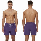 Escatch 2026 Summer Man Swimwear Solid Multicolor Polyester Mesh Liner Side Zipper Pocket Maillot De Bain Homme Sport Shorts