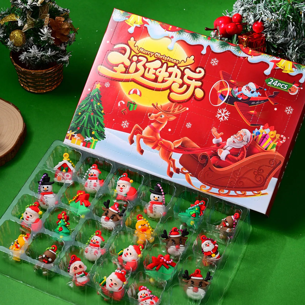 Explosive 24-HOLE Christmas Gift Set Christmas Students Cartoon Toys Creative Blind Box Main image