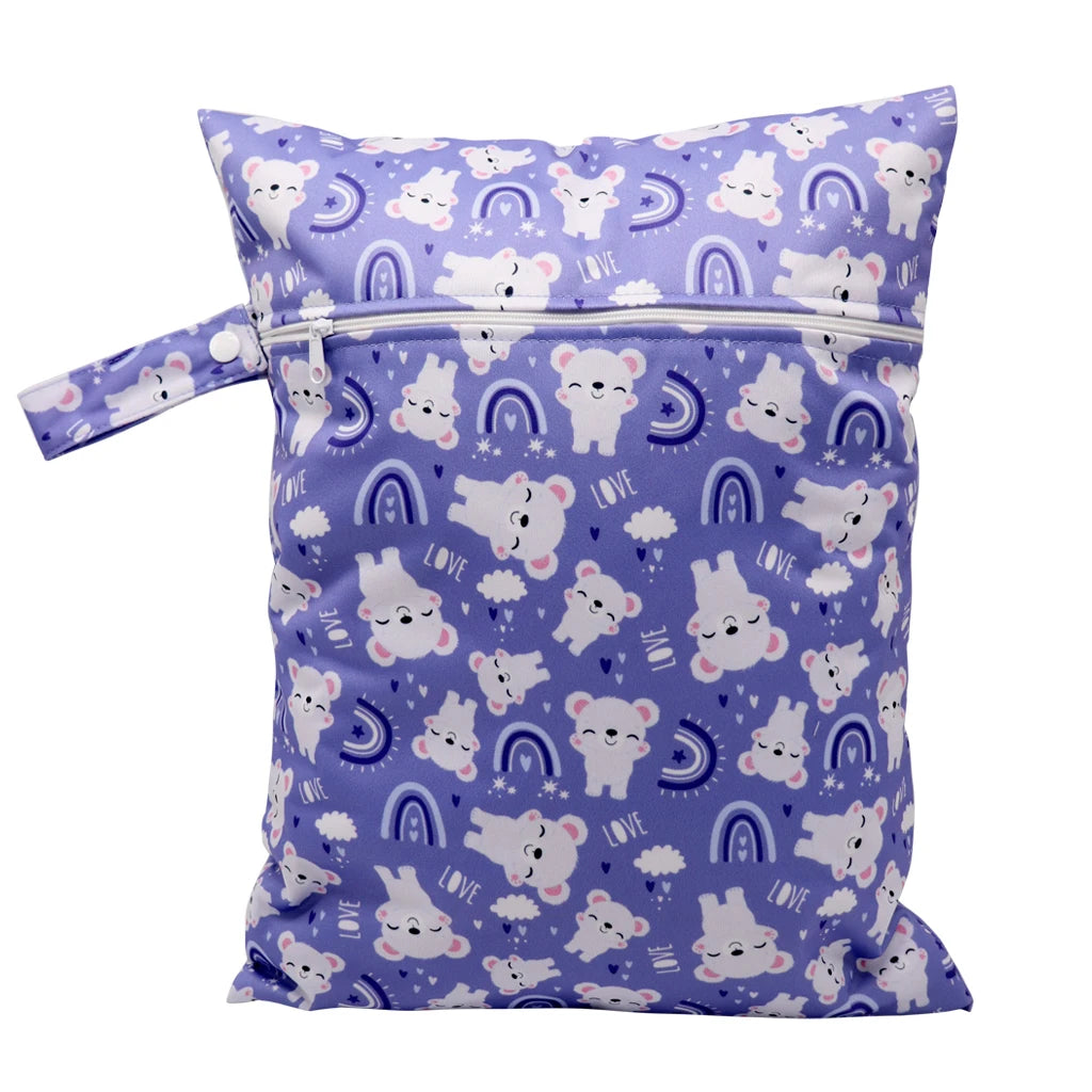 Waterproof Wet Bag Diper Bags Mummy Baby Maternity Packs Washable Zipper Diaper Caddy Organizer Dry Bag Travel Nappy Bag 30x40cm