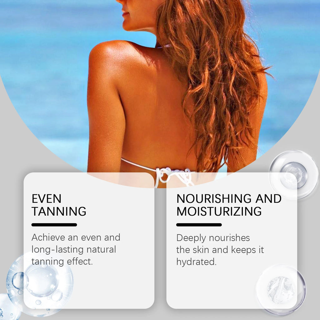Self Tanning Mousse Moisturize Brighten Even out Body Skin Tone Anti-Dryness Sunburn Repair Mild Coconut Tan Accelerator Cream