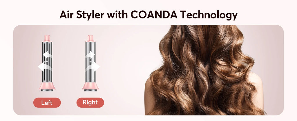 5 in 1 Hair Dryer,Multi Styling Tool,Straightener & 32mm Curling 300 Million Negative Ions Hair Care 1-3 Mins Quick Drying Gifts