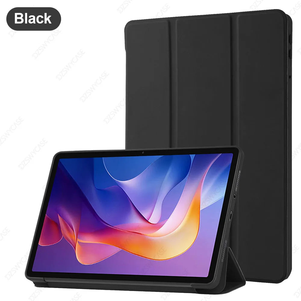 Silicone Case for Xiaomi Redmi Pad 2 11 Inch 2025, Ultra Thin Trifold Stand PU Leather Protective Cover, Auto Sleep / Wake