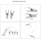 Electric Shock Nipple Clamps BDSM Bondage Labia Clip Clit/Penis Stimulator E-stim Massage Glove/Pad SM Roller Sex Toy For Couple