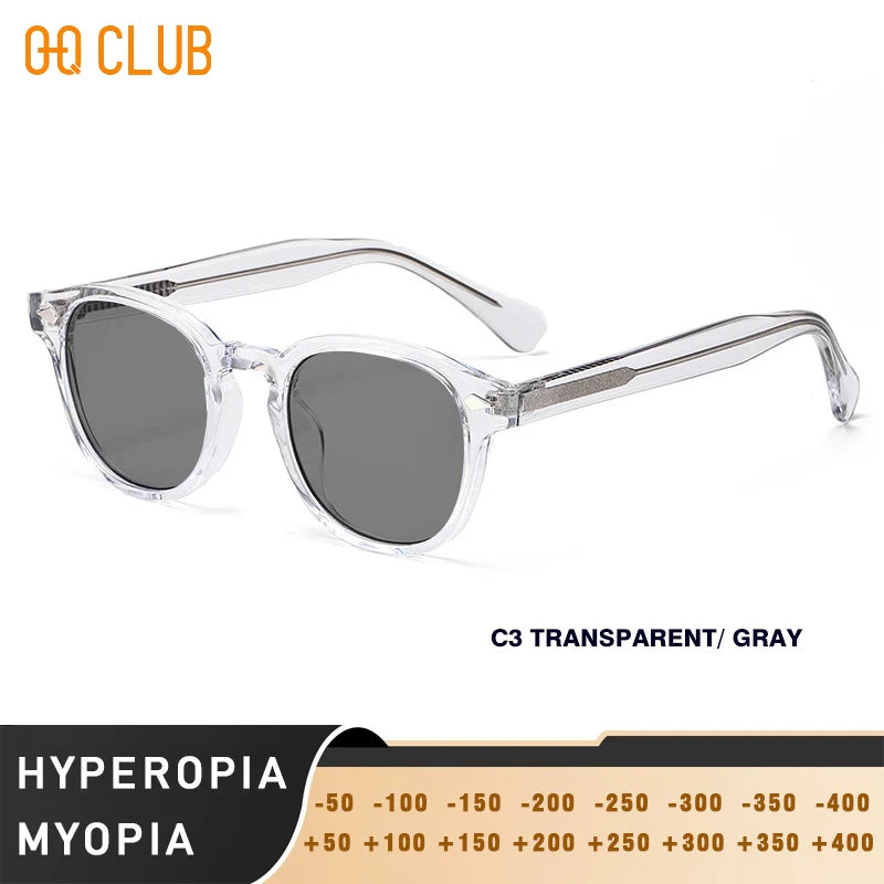 O-Q CLUB Retro Round Men Sunglasses Women's Sun Glasses Woman UV400 Lunette Zonnebril Dames Polarized Lenses Man Eyewear Vintage