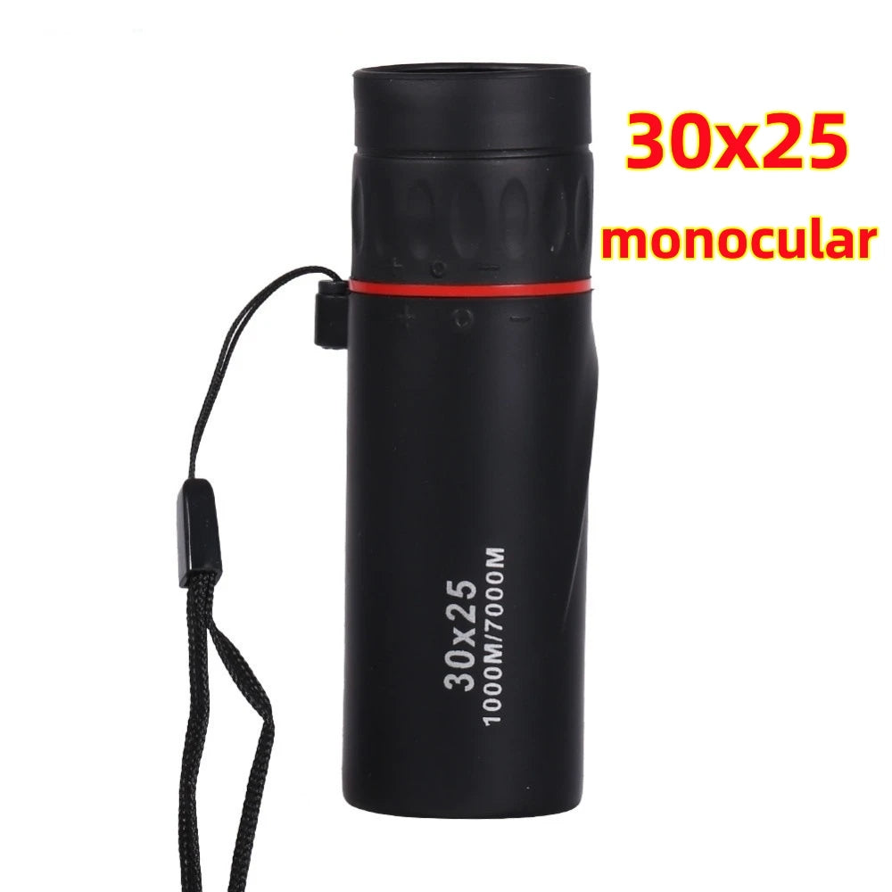 Powerful Long Range Binoculars Monocular Telescope Folding Portable BAK4 FMC Optics Jumelles for Outdoor Camping Hunting Concert