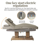 Modern Design Electric Spa Treatment Equipment Beauty Bed with Adjustable Leg Backrest 4 Motor Facial Massage Table