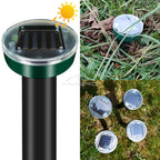 4/8X Solar Repeller Powered Ultrasonic Sonic Mouse Mole Pest Rodent Repellent Vibration Wave Yard Outdoor Garden Lawn Farm Field