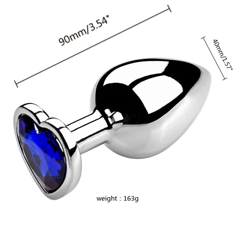 Metal Anal Plug for Women Men Couples Butt Plug Butt Toy Adult Game Masturbator Anal S/M/L Diamond Sex Toy for Adult Products