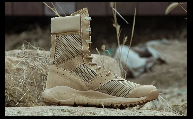 35-47 Size Men Women Ultrallight Outdoor Climbing Shoes Tactical Training  Boots Summer Breathable Mesh Hiking Desert Boot