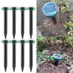 4/8X Solar Repeller Powered Ultrasonic Sonic Mouse Mole Pest Rodent Repellent Vibration Wave Yard Outdoor Garden Lawn Farm Field