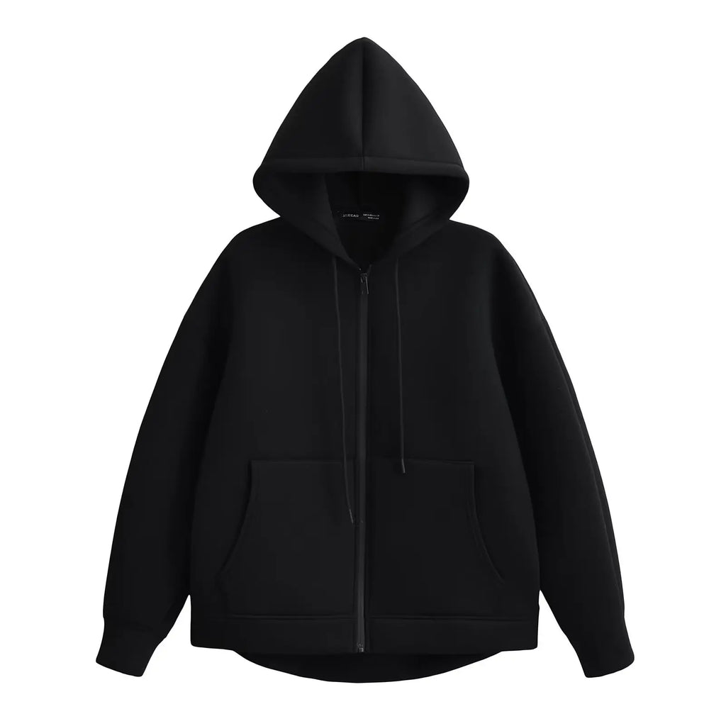 HXAO Women's Hoodie Oversized Zip up Hoodies Women Autumn Winter Long sleeve Outerwears Sweatshirt with zipper Y2k Hoodie Top