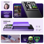 Cubot Android Smartphone P90, G100 Octa-core, 2.2GHz, Dual Speakers, 24GB+256GB, 6.88" 120Hz Screen, 64MP, 5100mAh,NFC, 4G Phone
