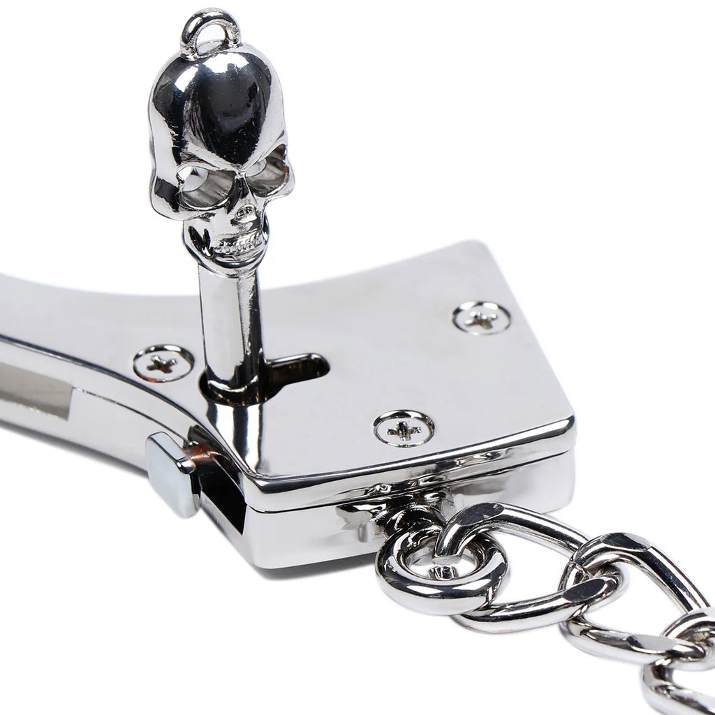 DUTRIEUX Stainless Steel Handcuffs Adjustable Fetish Restraints BDSM Bondage Alloy Lock Hand Ankle Cuffs Set Sex Toys For Couple