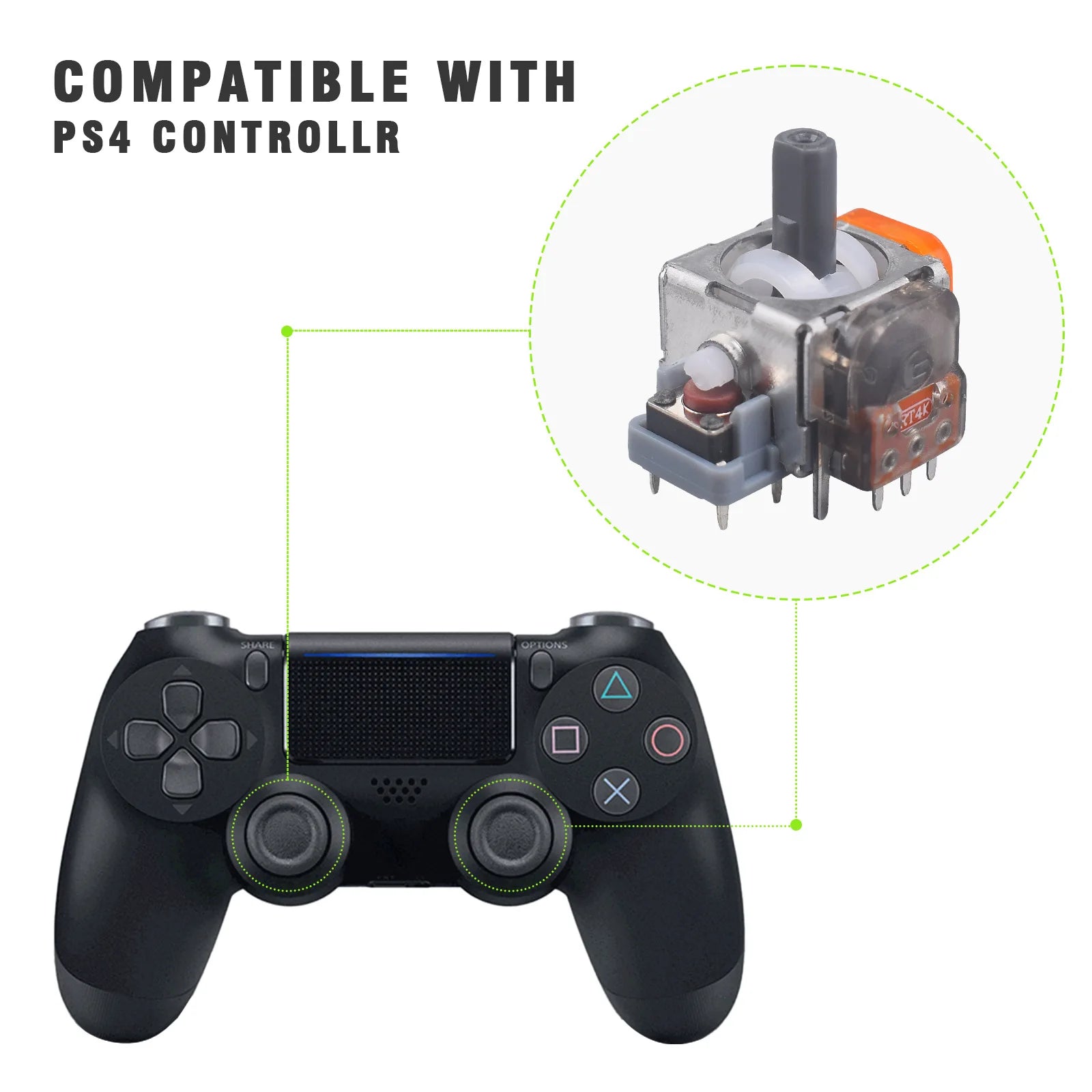 2/10Pcs Replacement TMR Effect Joystick 3D Analog Stick for DualSense PS5 PS4 Controller for Xbox Series X/S Repair Parts