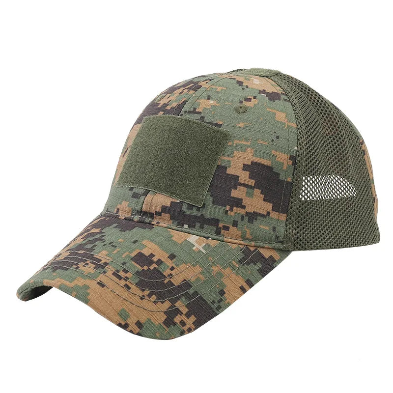 Outdoor Hunting Cap for Men Breathable Camouflage Tactical Army Fishing Camping Hiking Hat Camo Baseball Cap Running Sports Caps
