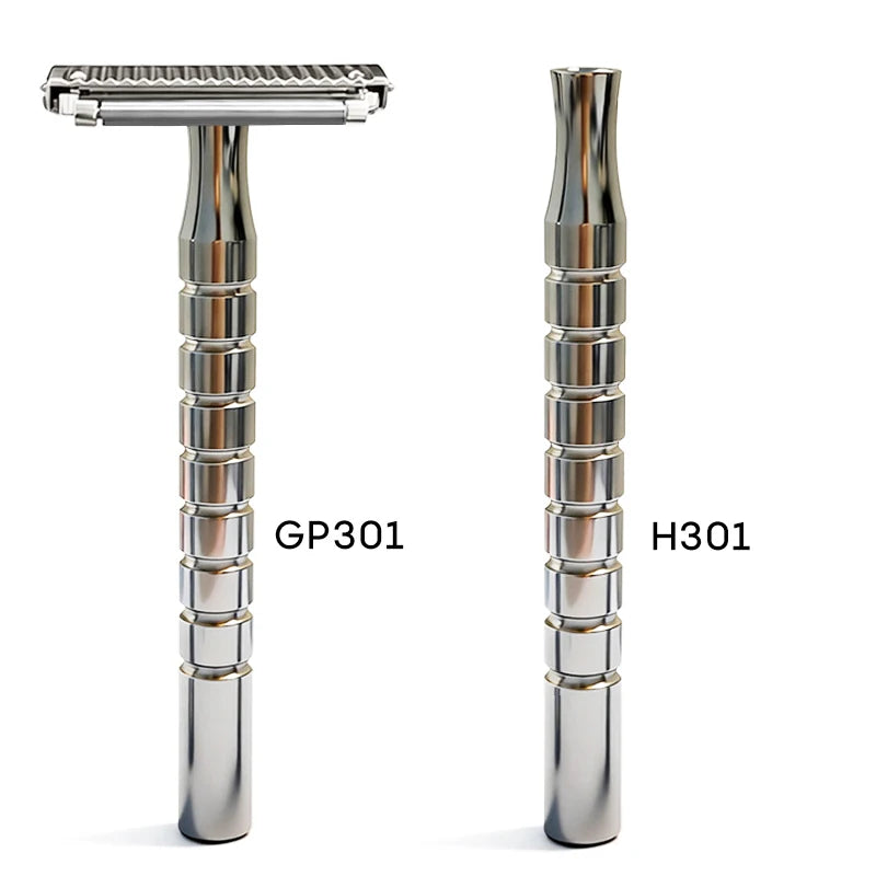 Shavcooo Glide Pro 4D Stainless Steel Safety Razor Eco-friendly Dual Half Shaving Shaver for Men Women Gift kit with Travel Box
