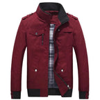2023 new Pilot Bomber Jacket Coats Mens Cotton Cargo Jackets With Zipper Pockets Retro Casual Work Jacket Male Clothing Outwear