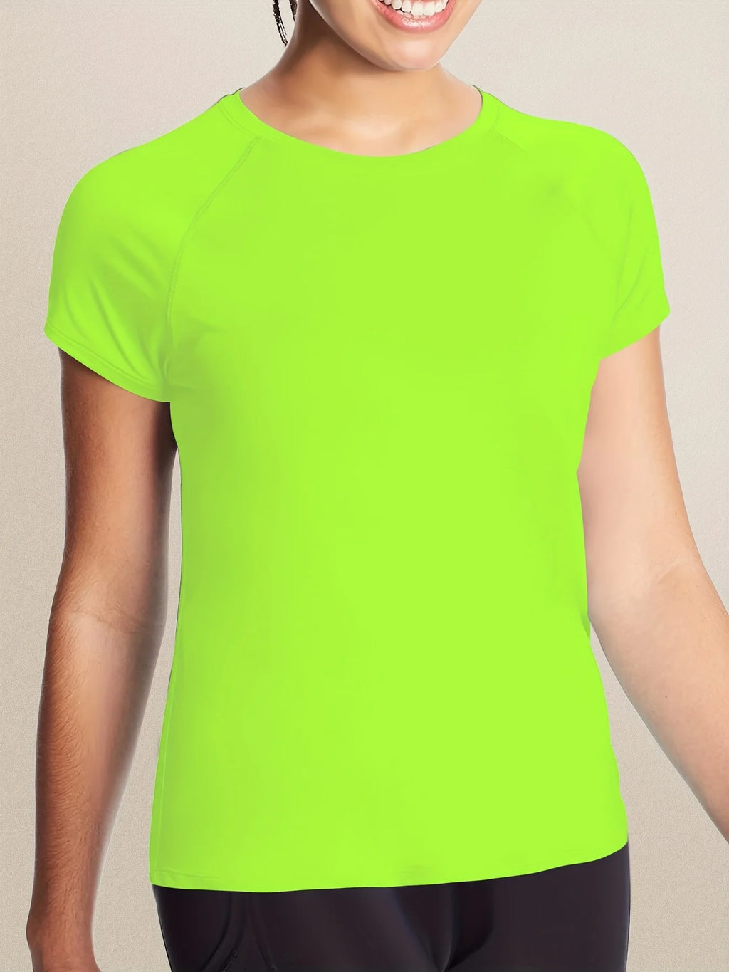 Women’s  Quick Dry Short Sleeve Resilience Gym Sports Moisture Wicking Round Neck T-Shirt Training Exercise Gym Sport Shirt