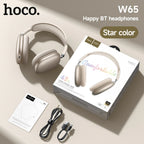 hoco Over the Ear Bluetoothe 5.4 Headphones Sports Wireless Earphone Headsets with Microphone for Phone Call Fabric Eartips