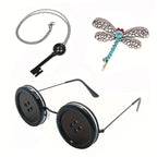 1PC/2PC Coralines Button Eyes Glasses Halloween Cosplay Eyewear Props Novelty Funny Glasses For Other Mother Costume Accessories