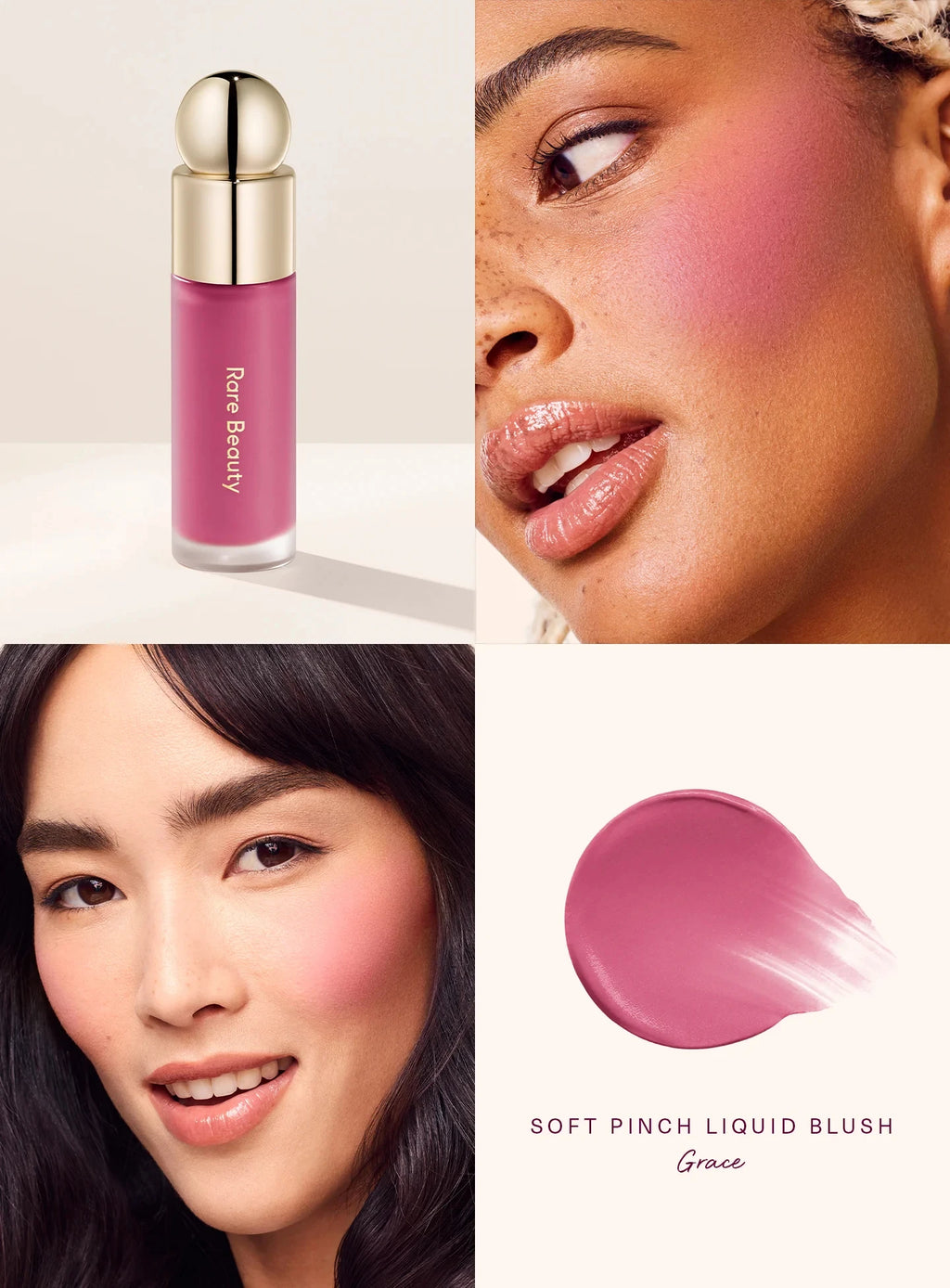 Rare Beauty Happy Lucky Love Blush Long Lasting Plump Seamless Liquid Blush Dewy Waterproof Mositure Face Women Cosmetic Makeup