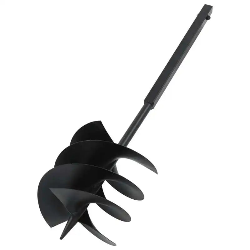 Black Steel Ground Auger, 250mm Handle Design, Robust Solid Structure, Durable Manual Tool for Garden Courtyard Digging