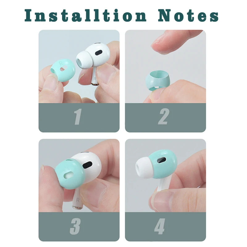 For AirPods Pro 2 Silicone Protective Case Skin Covers Earpads For Apple AirPod 2 Generation Ear Tips Earbuds Covers Accessories