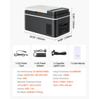 SucceBuy 15L 20L 22L Car Refrigerator Electric Cooler -4°F to 68°F Car Fridge with APP Control Cars Freezer for RVs Camping