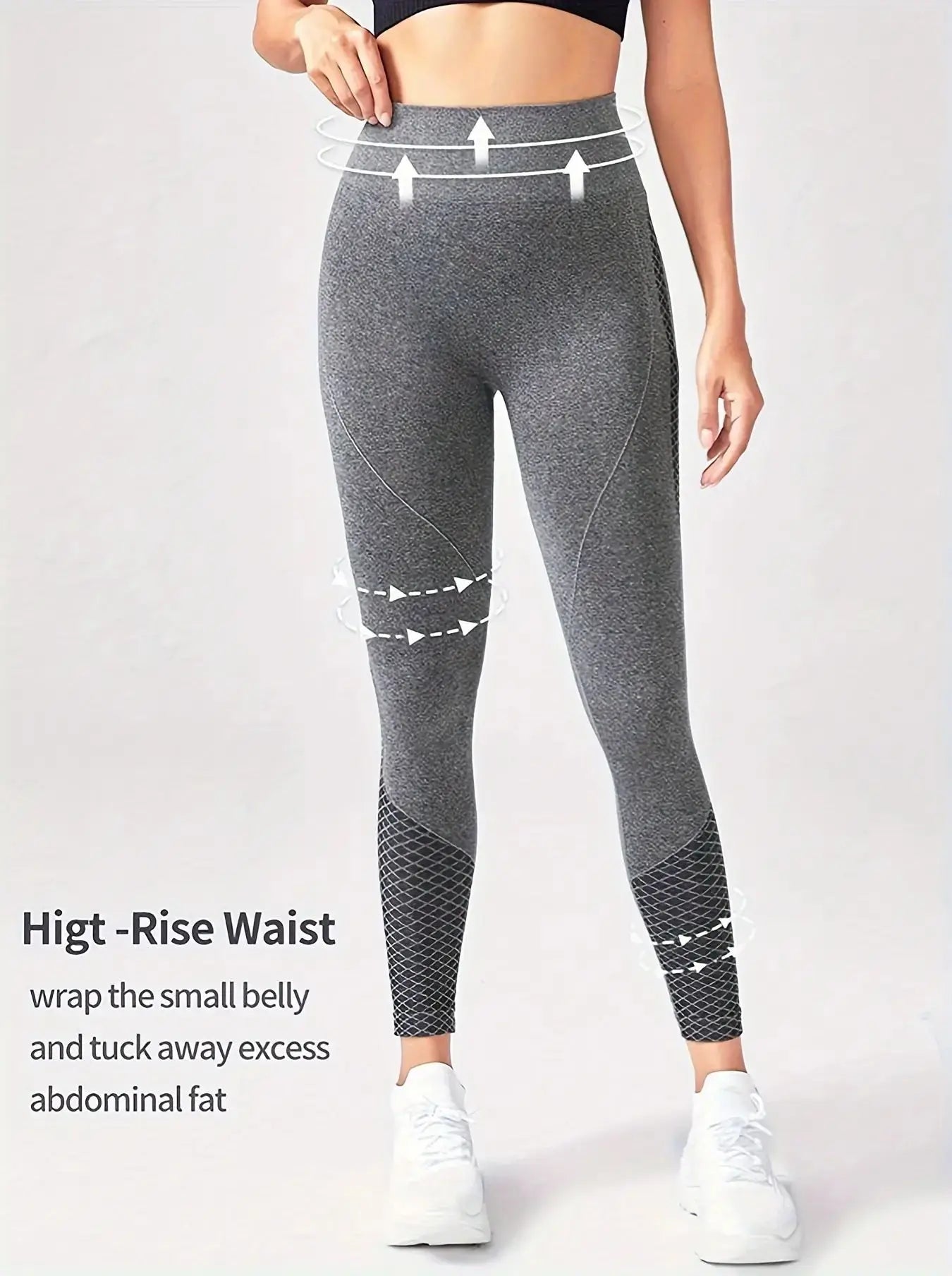 Women Seamless Yoga Leggings High Waist Push Up Tights For Gym Workout Running Fitness Daily Wear Main image