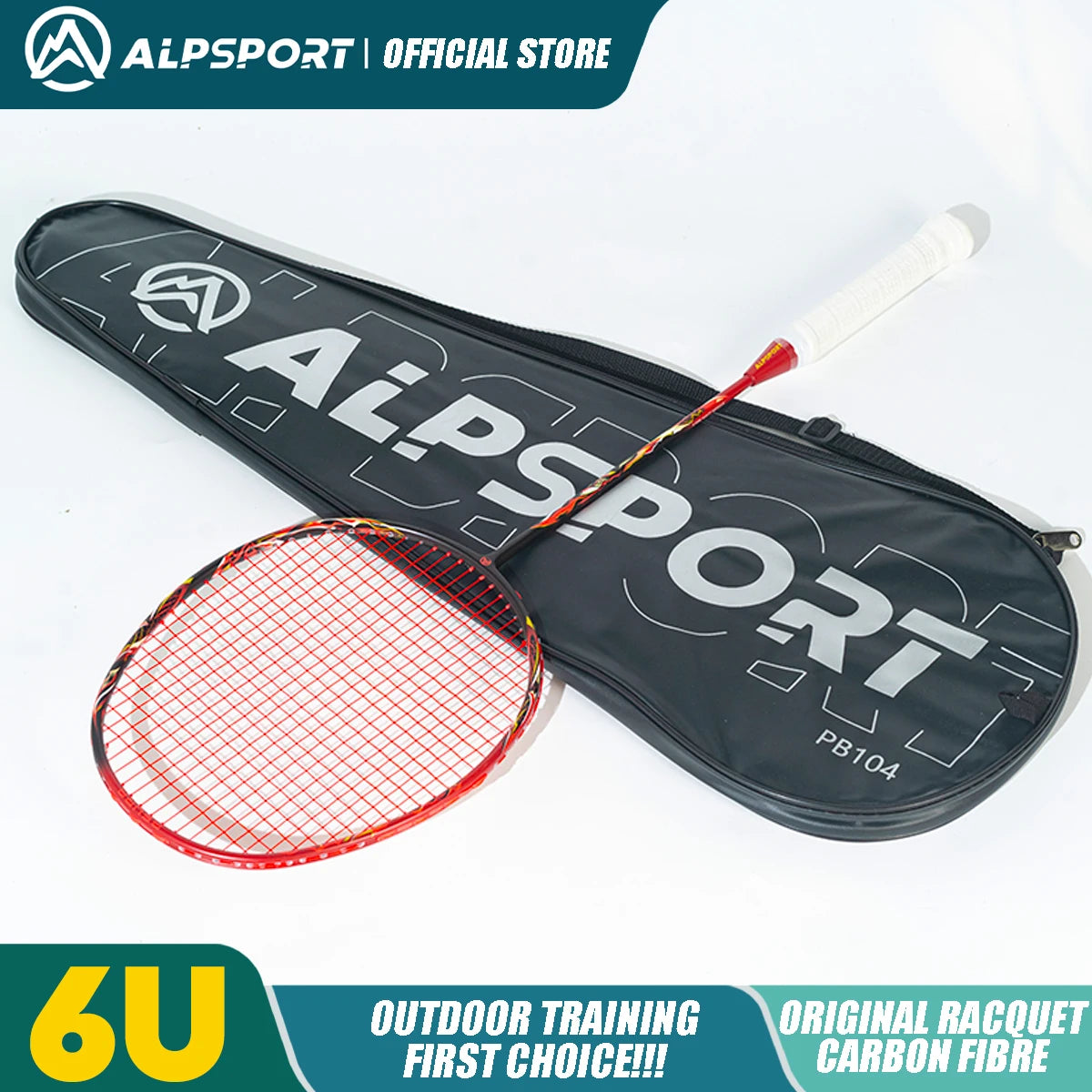 ALP Asura 6U MAX 38LBS G5 Black Badminton Racket Full Carbon Fiber Original Pro Offensive for Teens & Outdoor Sports