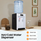 Electric Table Drinking Water Dispenser, Drinking Fountain, Office Cooler Home Hot/Cold Beverage Machine for 4.5-18.9L Buckets