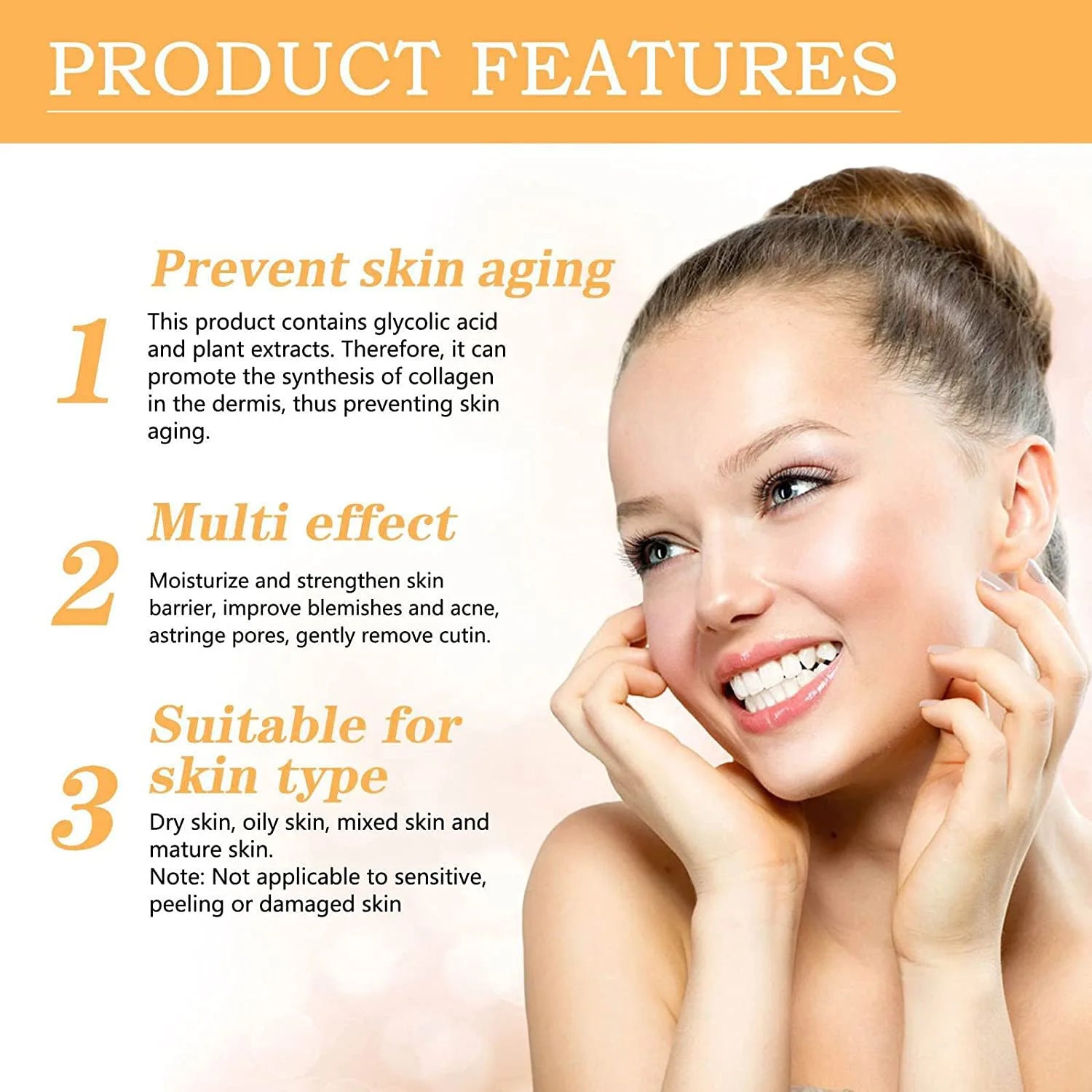 100ml Glycolic Acid 7% Toning Solution To Remove Acne and Moisturize Skin Rejuvenating Lotion Secondary image