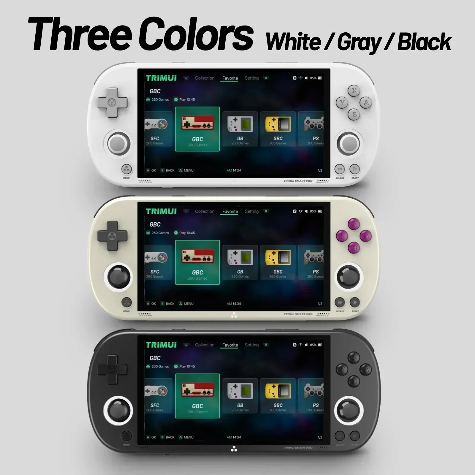 Trimui Smart Pro Handheld Game Console  4.96''IPS Screen Video Game Console Linux SystemRetro Video Game Consoles Birthday Gifts